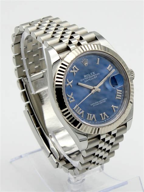 rolex datejust numeri romani blu|rolex model number 41.